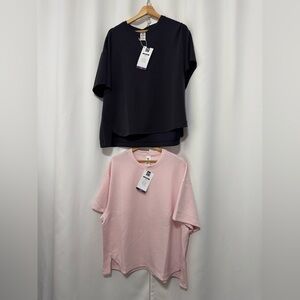 Member’s Mark Black and Pink Short Sleeve Sandwash Women's Tops XXL